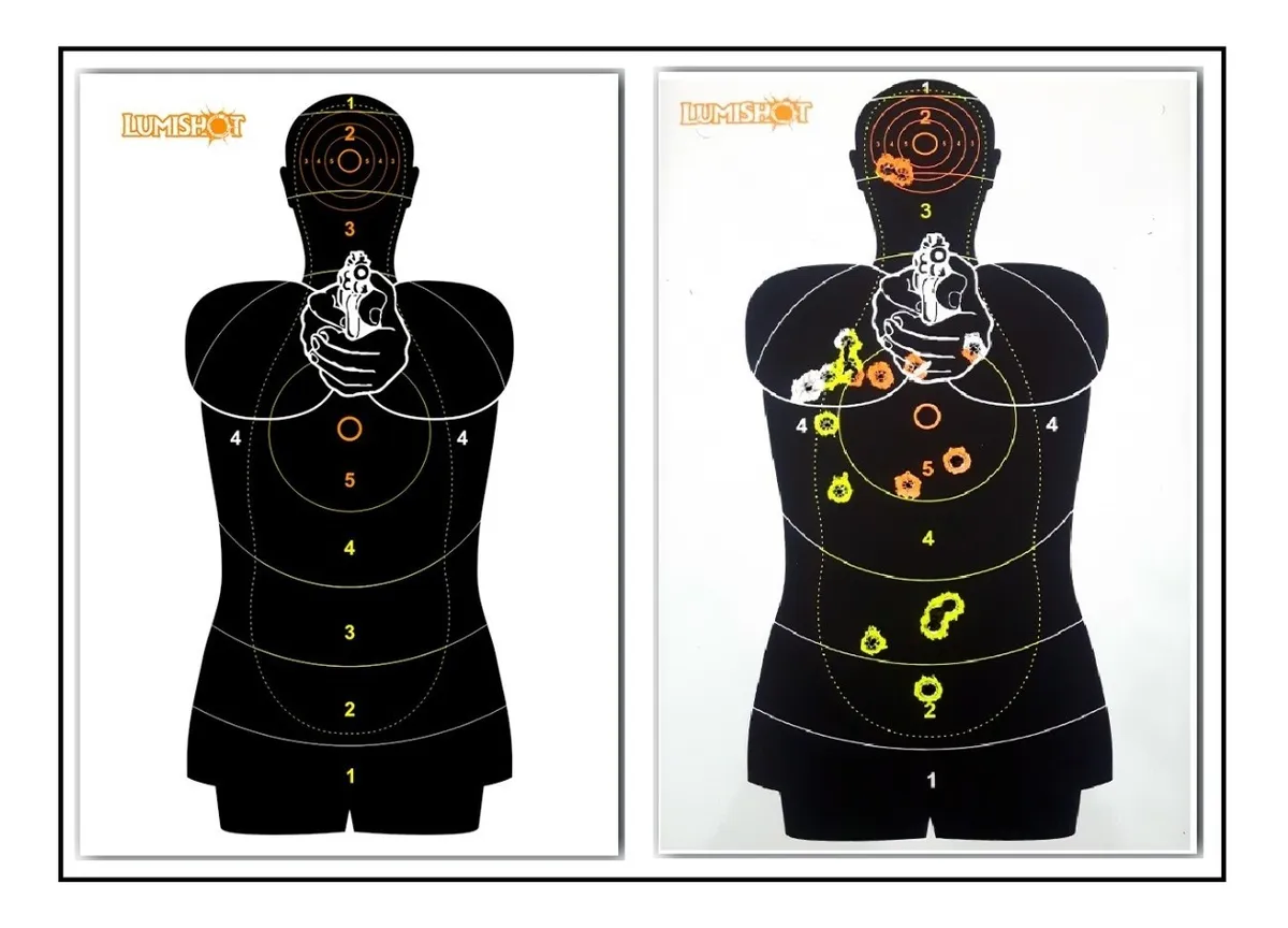 Alvo Lumishot Para Tiro Fluorescente Policia Federal - Imagem 4